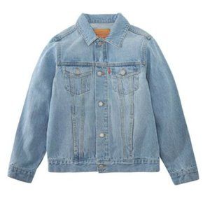 Levis Denim Light Blue Trucker Jean Jacket Large L 12-13 Yrs Unisex NEW
